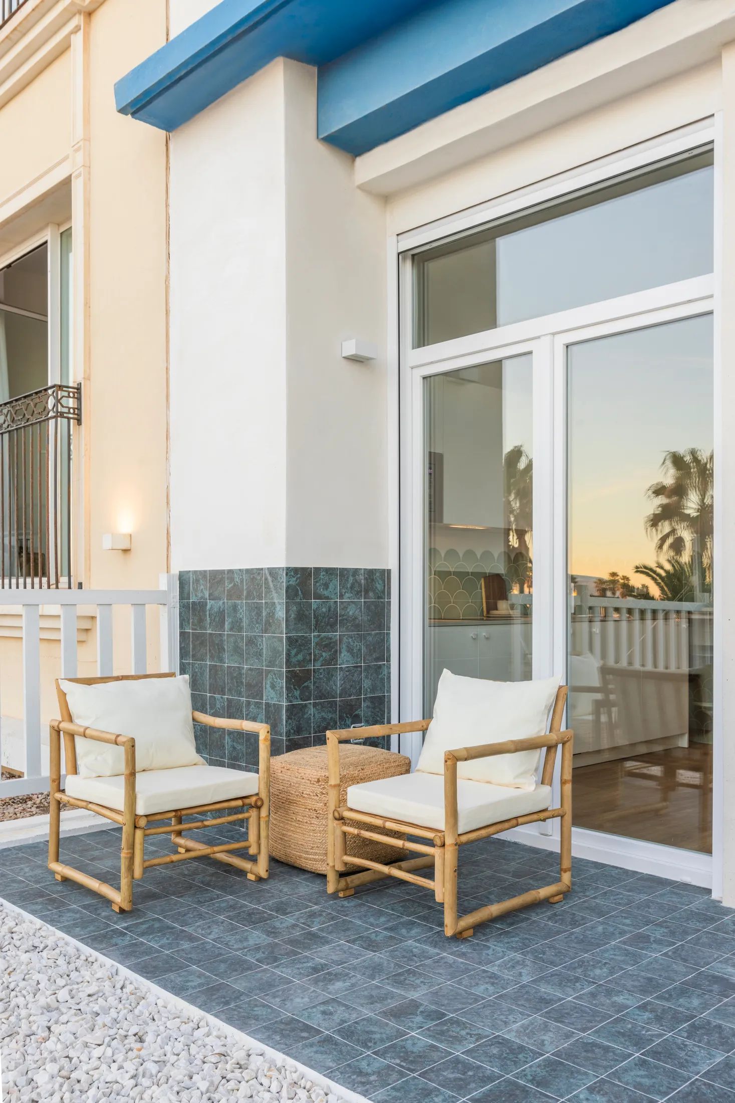 Terrace at sunset, apartment 2